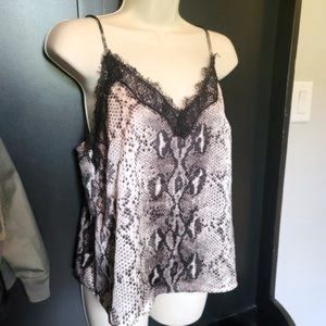 NWT SEXY Promesa Snakeskin/Black Tank Top Sz Large